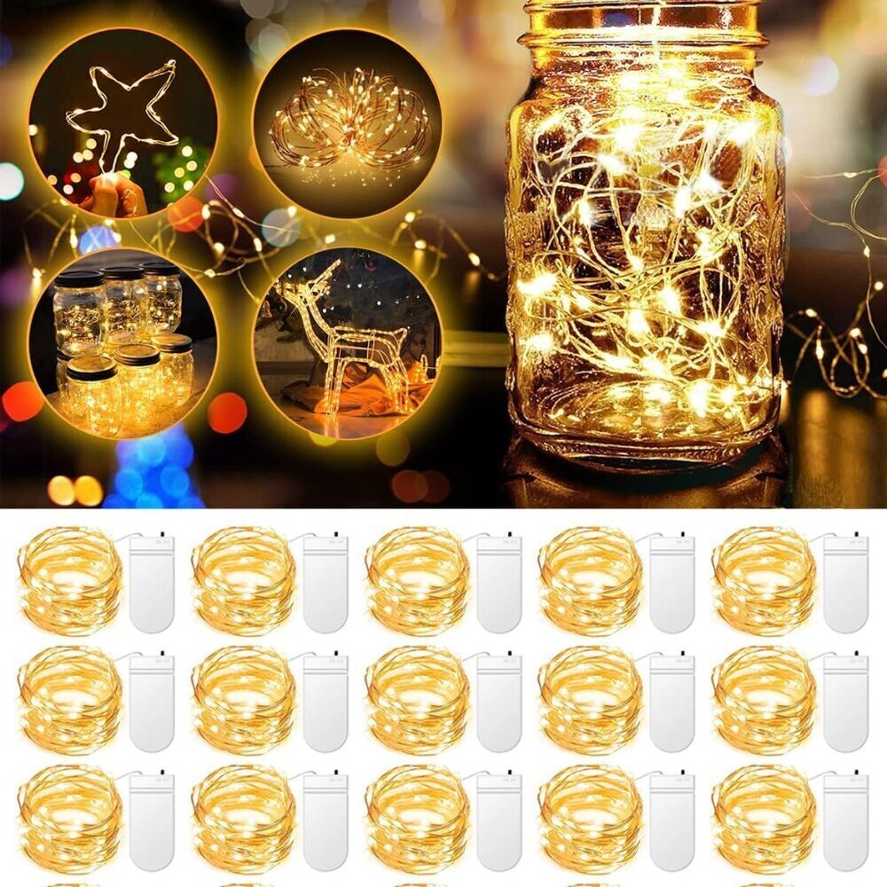 20 Pack Fairy Lights Battery Operated 3.3ft 20 LED Mini Fairy String Lights Wate